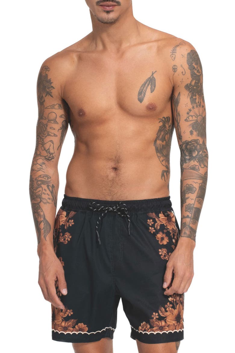 Joe Swim Trunks, Main, color, BLACK MULTI