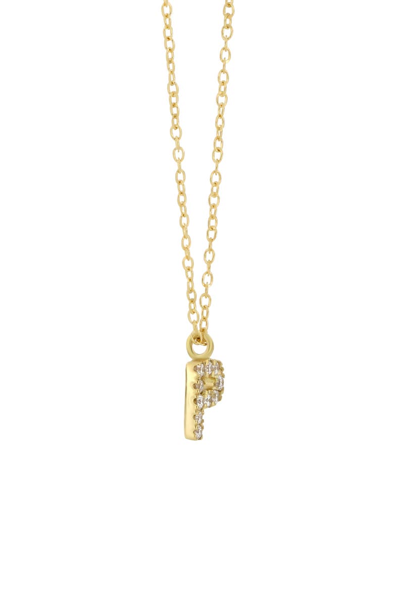 Icon Pavé Diamond Initial Pendant Necklace, Alternate, color, 18K YELLOW GOLD - P