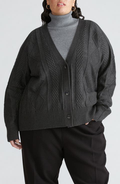 Rib Cardigan (Plus)