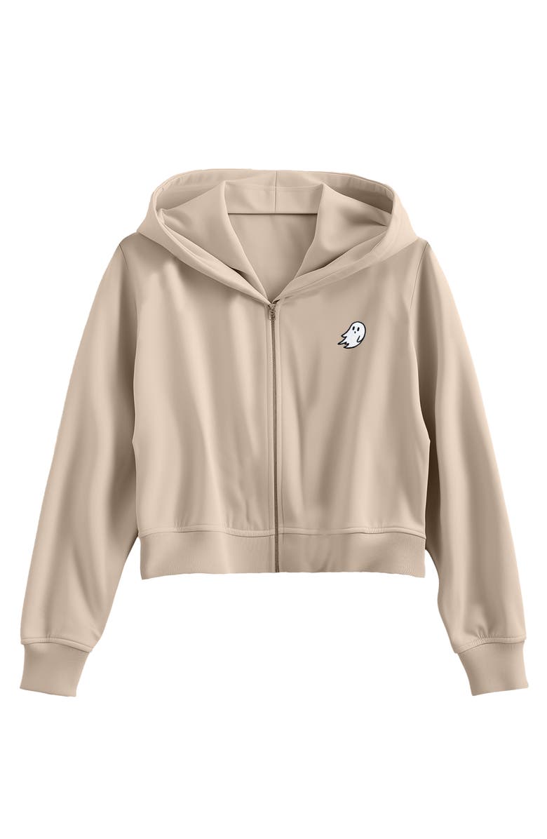 Dalix Ghost Fleece Zip Hoodie, Main, color, Tan