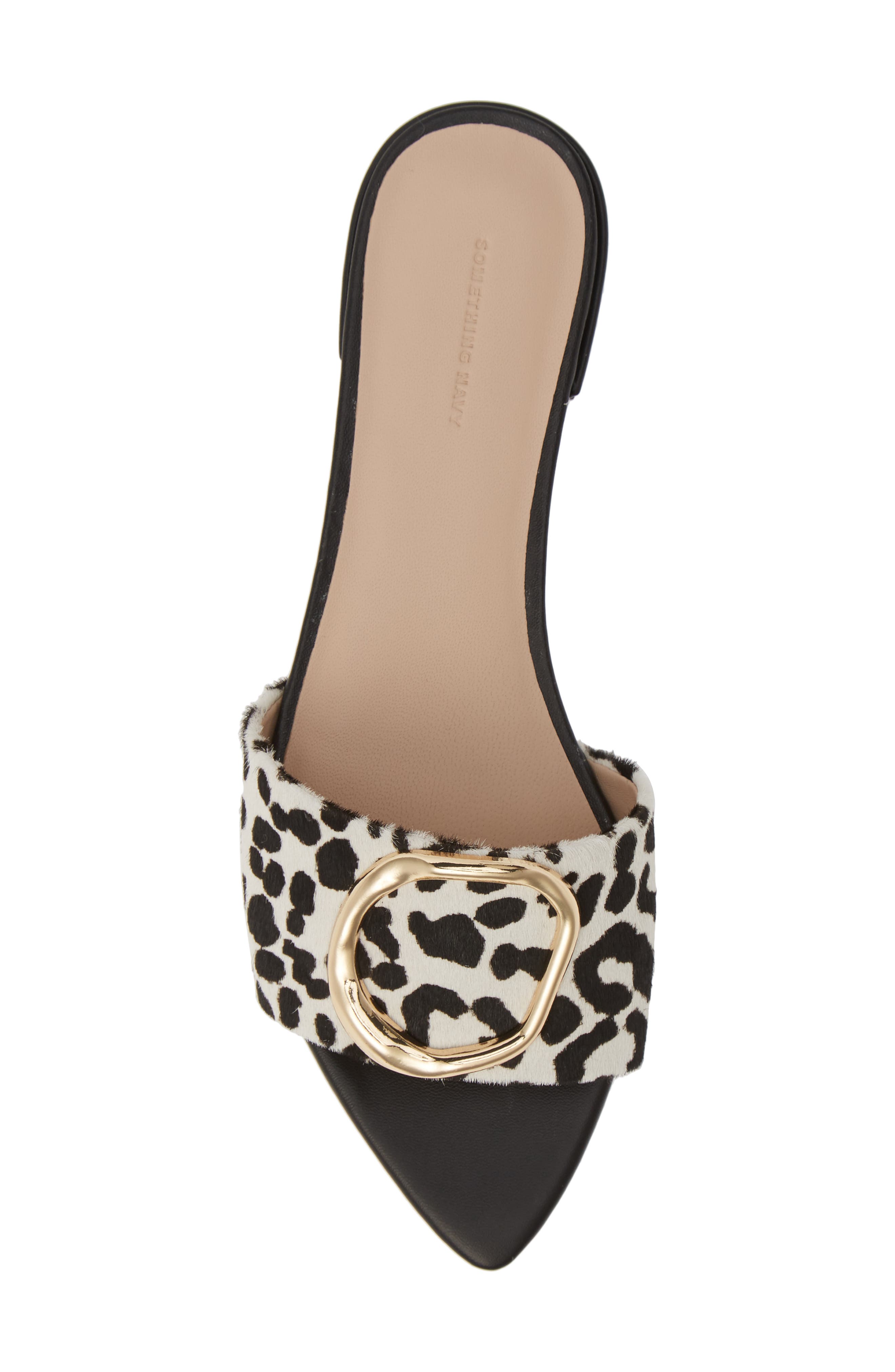 Something Navy Cassie Genuine Calf Hair Slide Sandal, Alternate, color, 