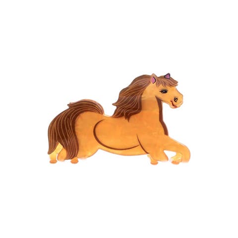 Golden Horse Claw Clip