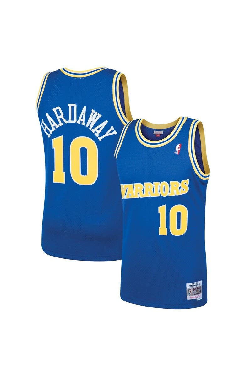 Mitchell & Ness Men's Mitchell & Ness Tim Hardaway Royal Golden State Warriors 1990/91 Hardwood Classics Swingman Jersey, Main, color, Royal