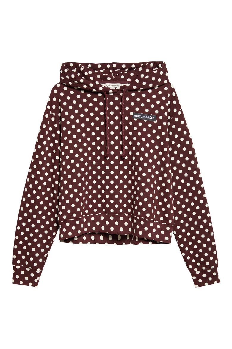 Mita Pello Kioski Polka Dot Hoodie, Alternate, color, RED