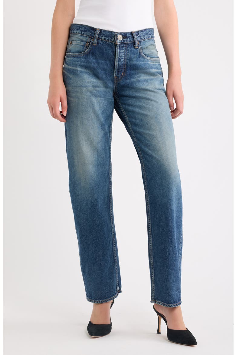 Minneapolis High Waist Curved Leg Jeans, Main, color, BLUE