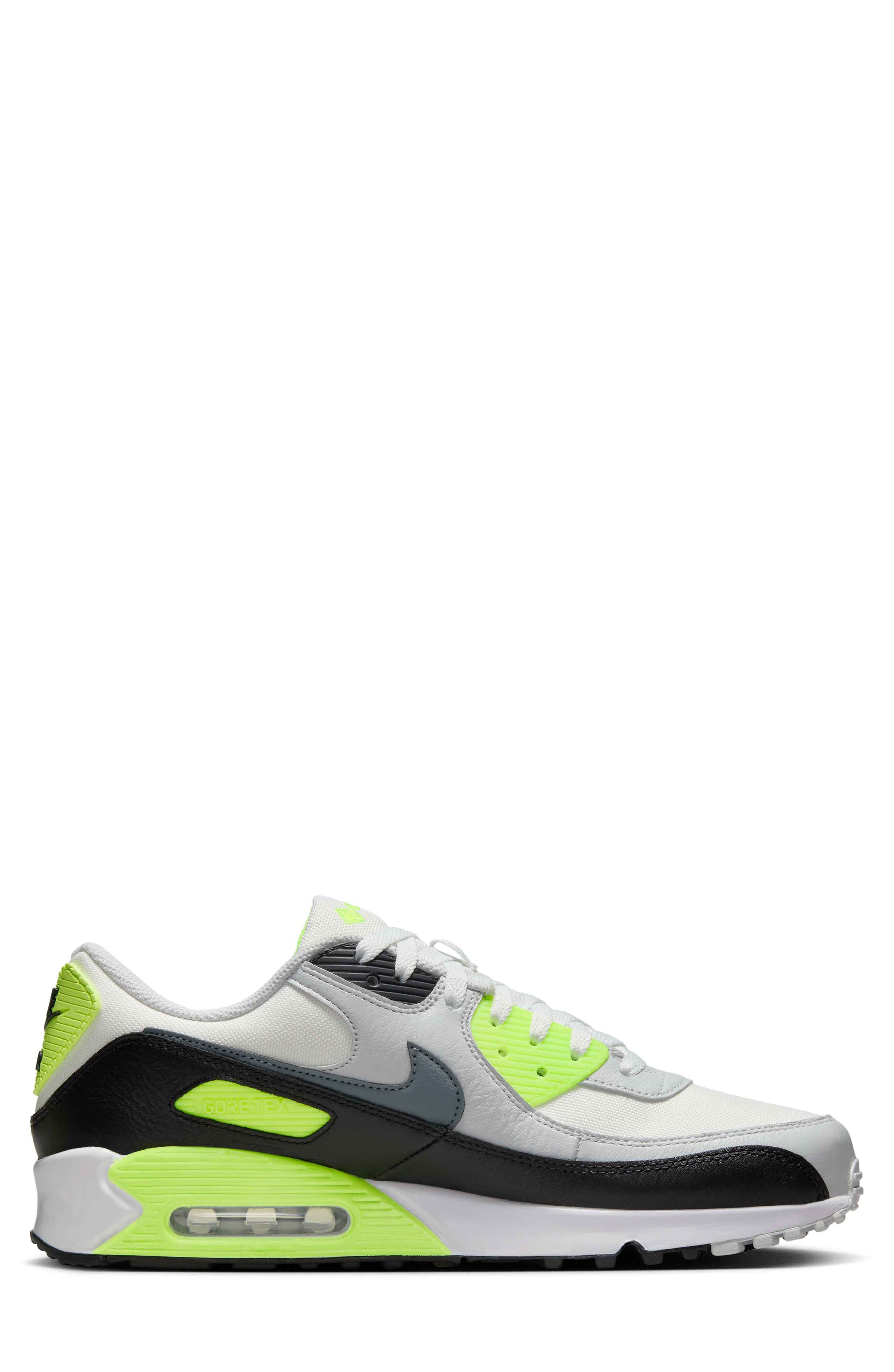 Nike Air Max 90 Gore-Tex<sup>®</sup> Waterproof Sneaker, Alternate, color, Summit White/ Volt/ Black