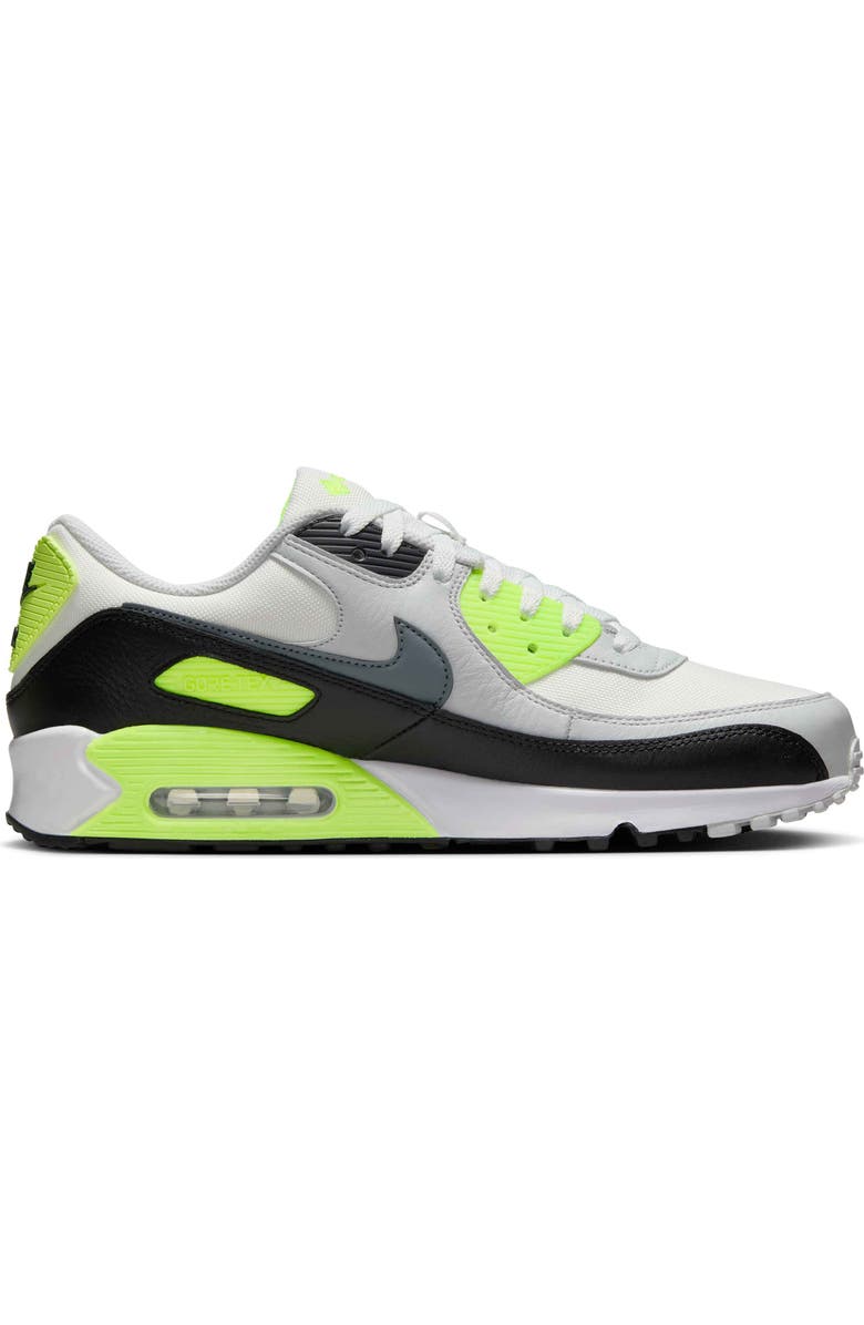 Nike Air Max 90 Gore-Tex<sup>®</sup> Waterproof Sneaker, Alternate, color, Summit White/ Volt/ Black