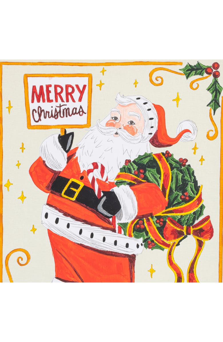 Brea Reese Acrylic Paint By Number Kit Santa, Alternate, color, Multicolored