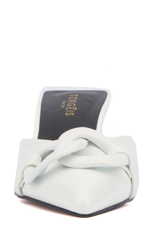 Torgeis Agustina Kitten Heel Mule In White