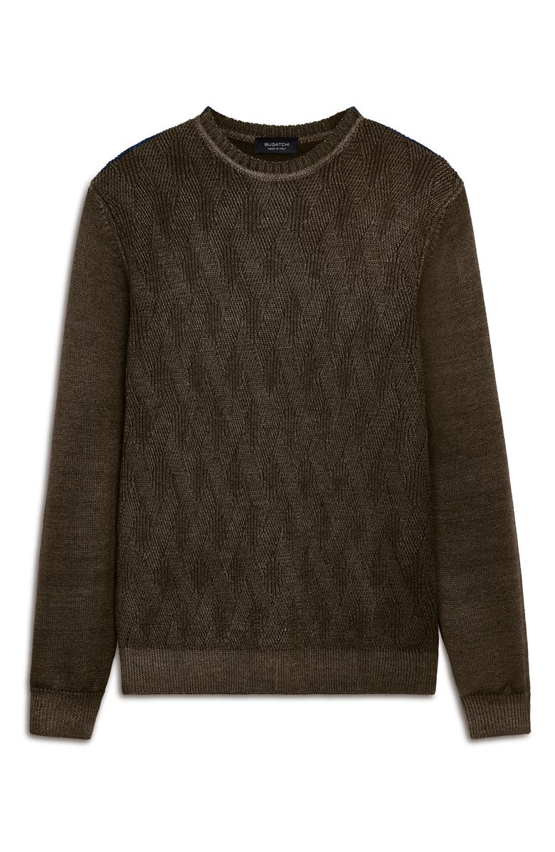 Bugatchi Diamond Stitch Merino Wool Sweater, Alternate, color, 