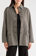 MAX STUDIO Houndstooth Button Front Jacket