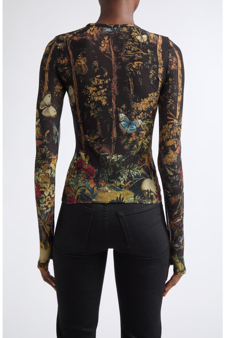 Delaina Print Top, Alternate, color, WISTFUL WOODS