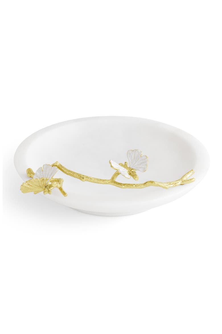 Butterfly Ginkgo Trinket Tray, Alternate, color, WHITE