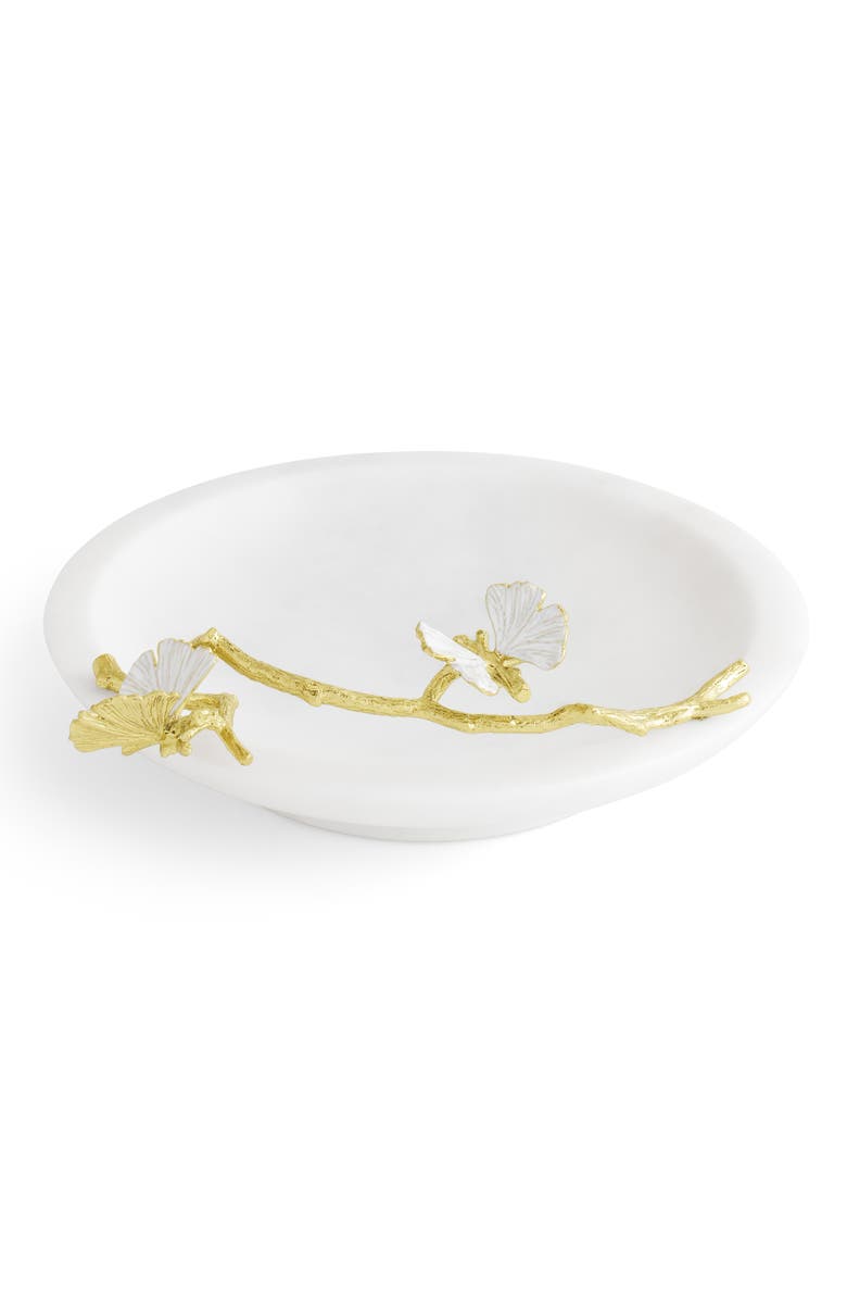 Michael Aram Butterfly Ginkgo Trinket Tray, Alternate, color, White
