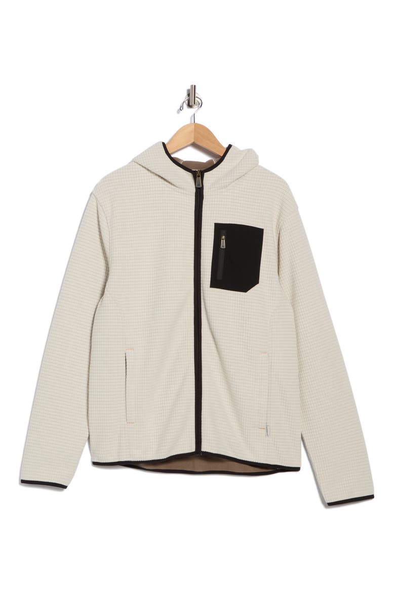 Alpine Texture Fleece Hoodie, Alternate, color, OATMEAL
