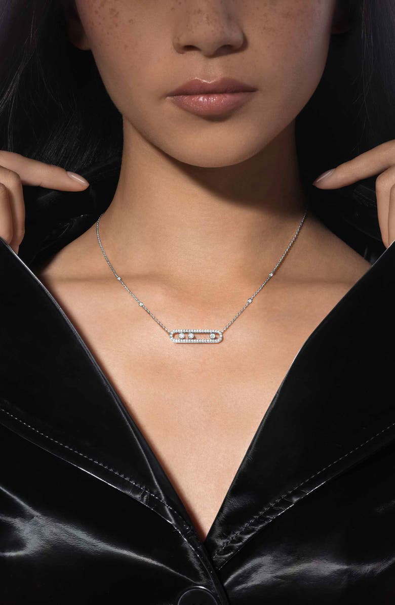 Messika Move Pavé Diamond Pendant Necklace, Alternate, color,