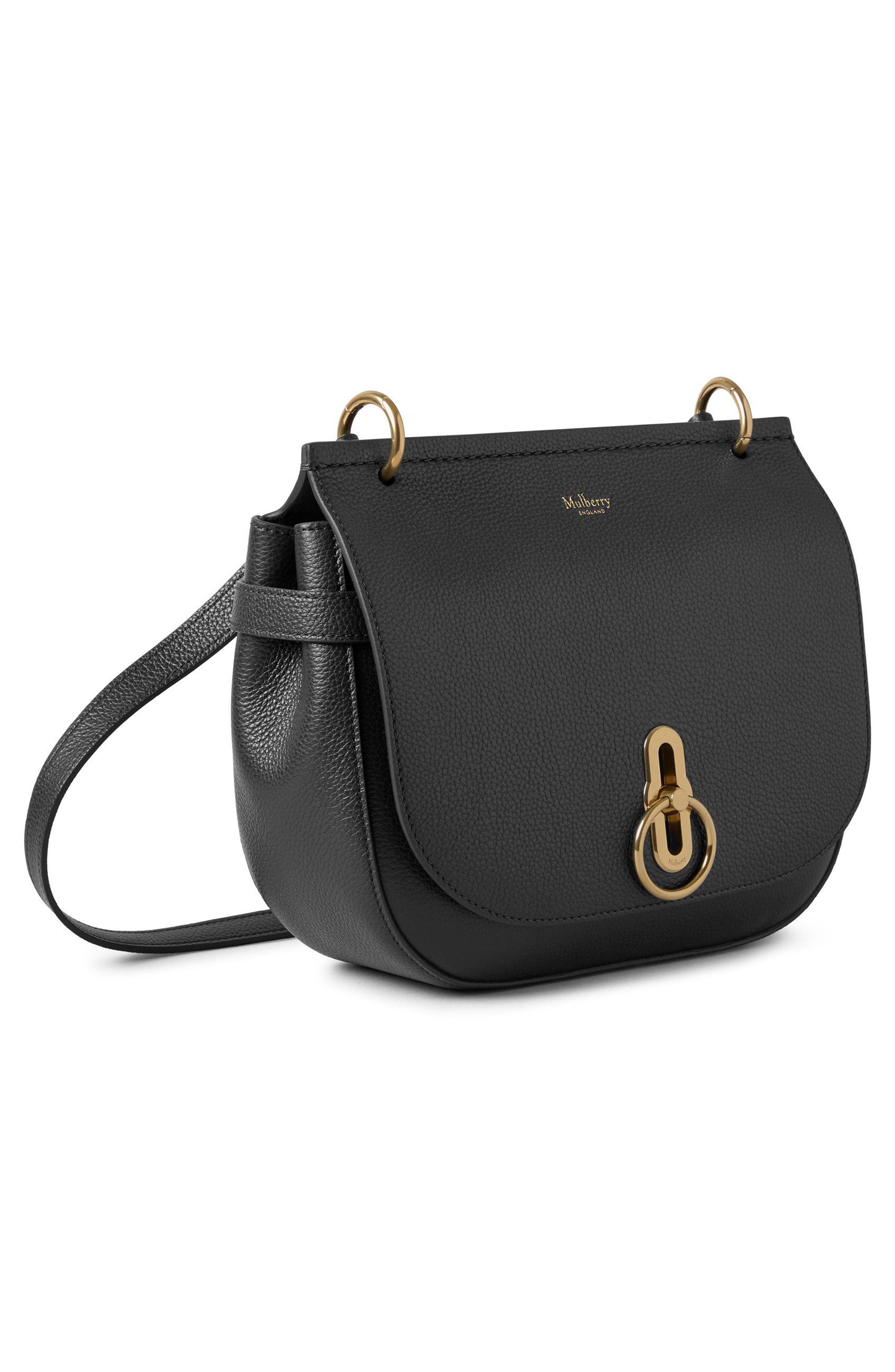 Mulberry Amberley Leather Satchel, Alternate, color, Black