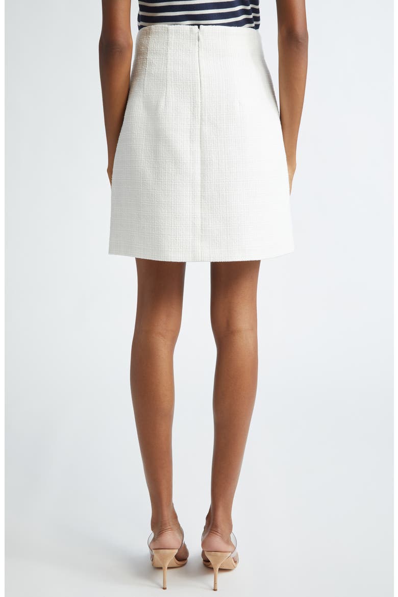 Melia Tweed Button Front Skirt, Alternate, color, OFF WHITE