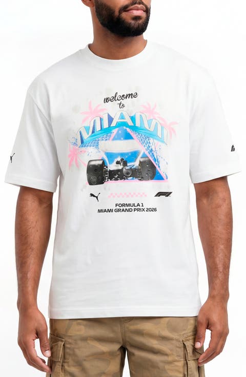 x F1 Miami Washed Cotton Graphic T-Shirt