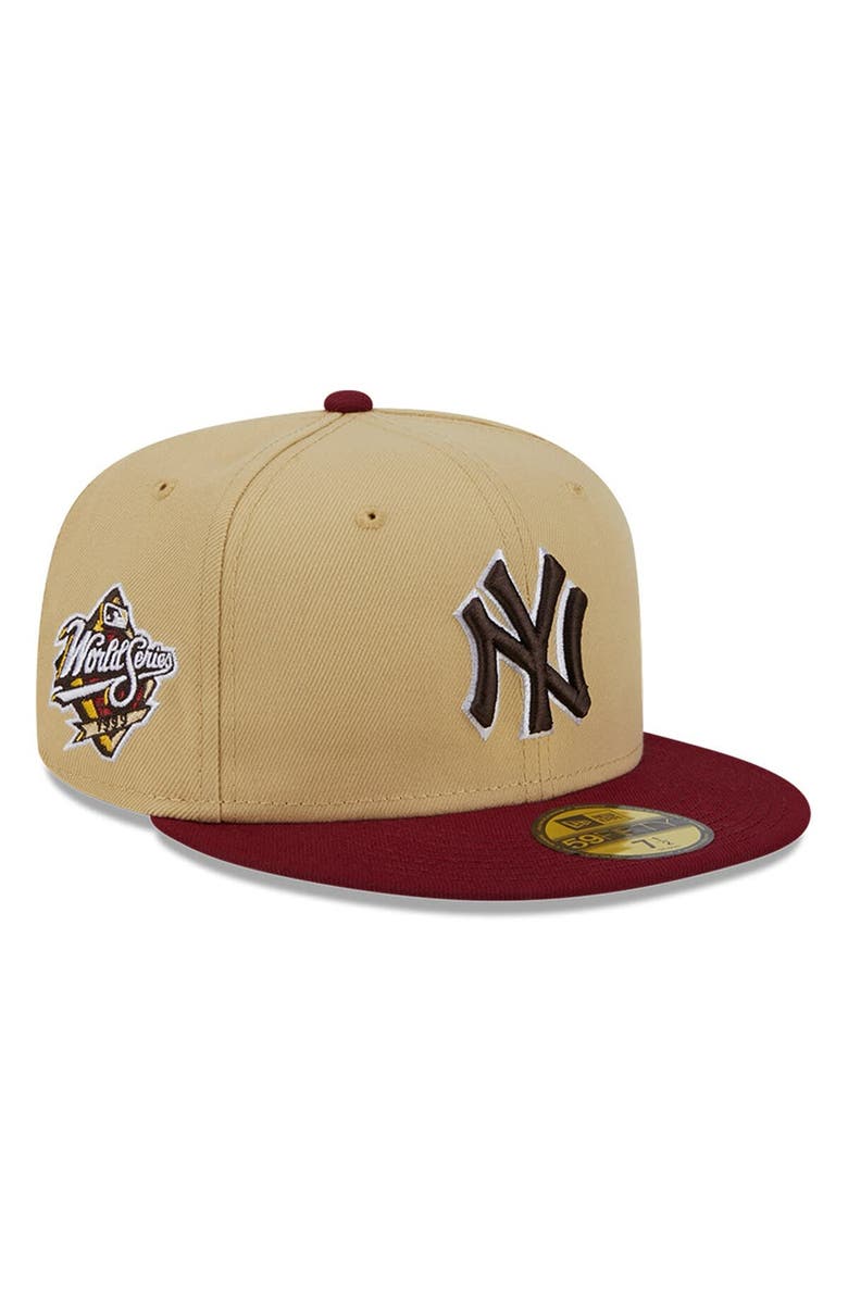New Era Men's New Era Vegas Gold/Cardinal New York Yankees 59FIFTY Fitted Hat, Alternate, color, 