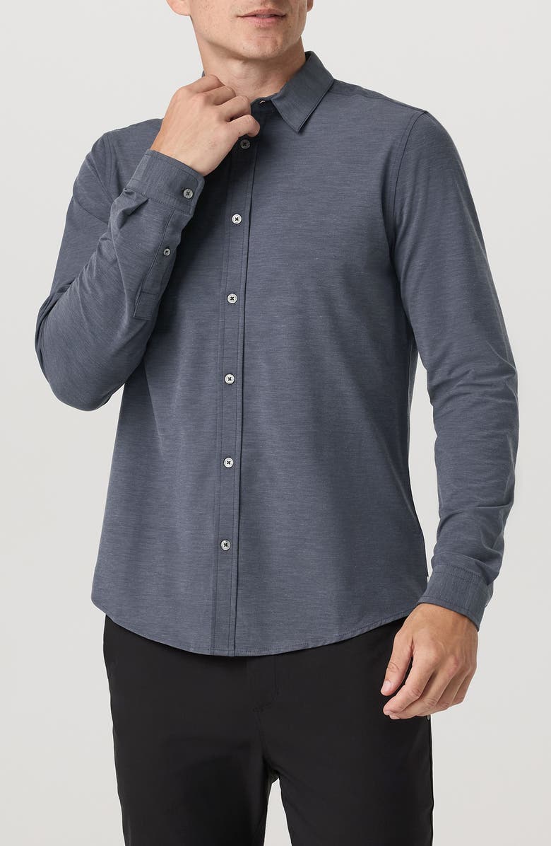 Vuori Long Sleeve Bridge Button-Up Shirt, Alternate, color, Moonlight