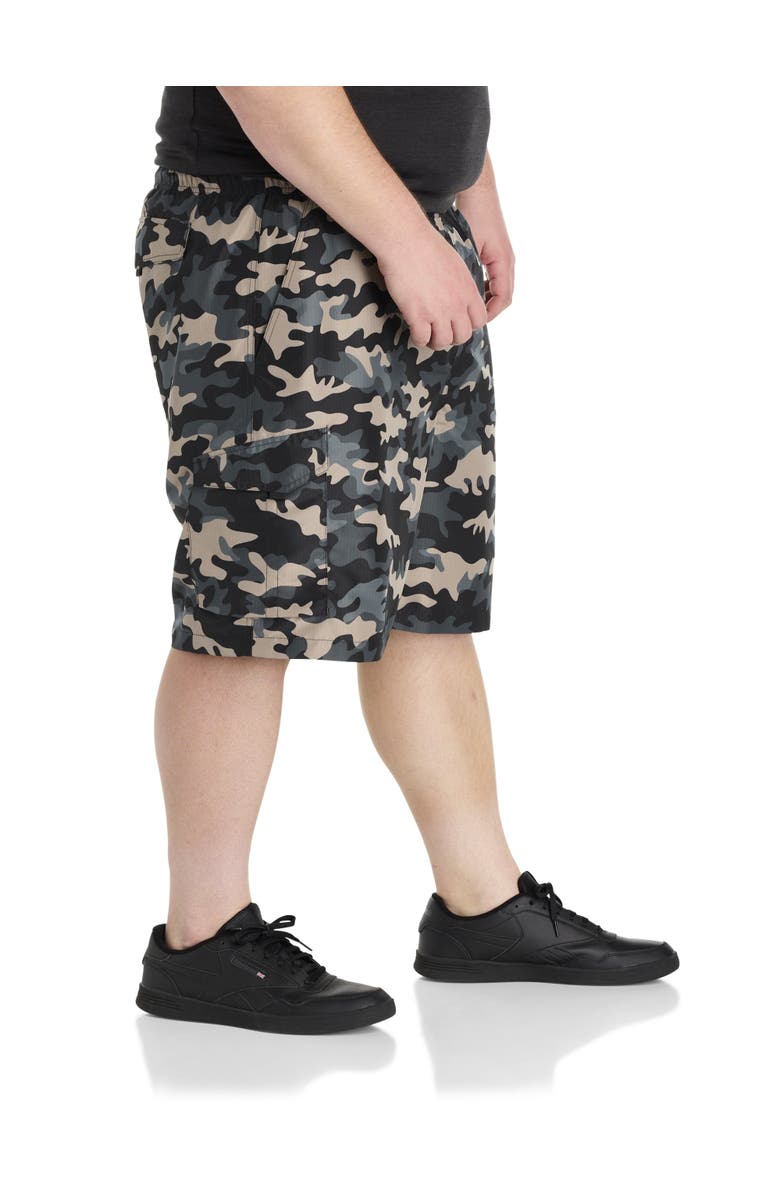 Reebok Big & Tall Performance Ripstop Camo Cargo Shorts, Alternate, color, Gritty Grey Camo