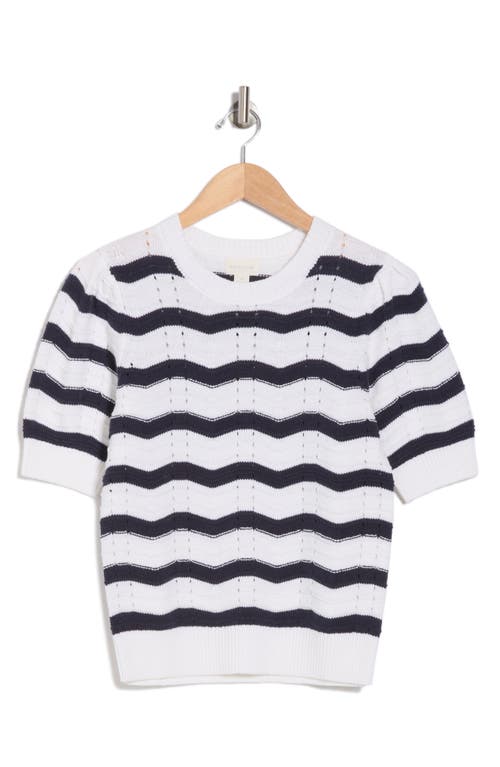 CASLON CASLON® ZIGZAG SHORT SLEEVE NOVELTY SWEATER