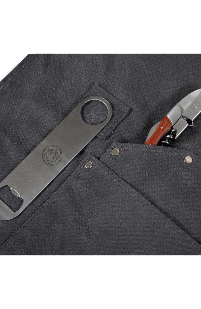Picnic Time Collins Waxed Canvas Mixologist Apron, Alternate, color, Gray