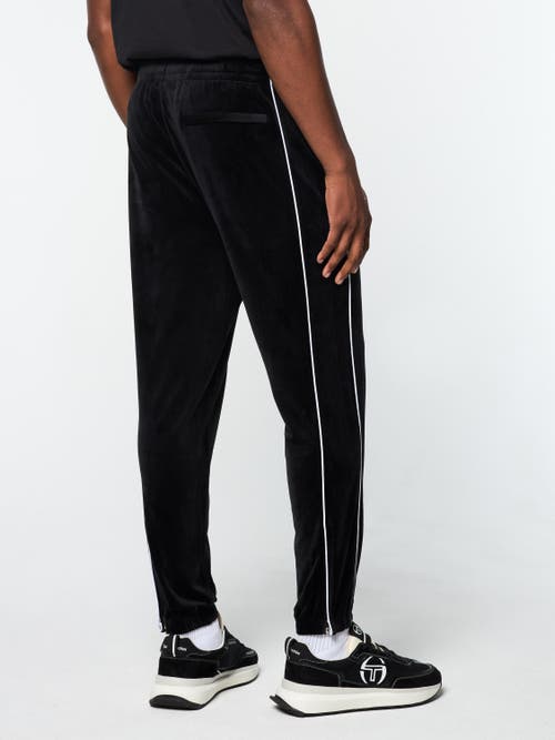 Sergio Tacchini Lioni Velour Track Pant In Black