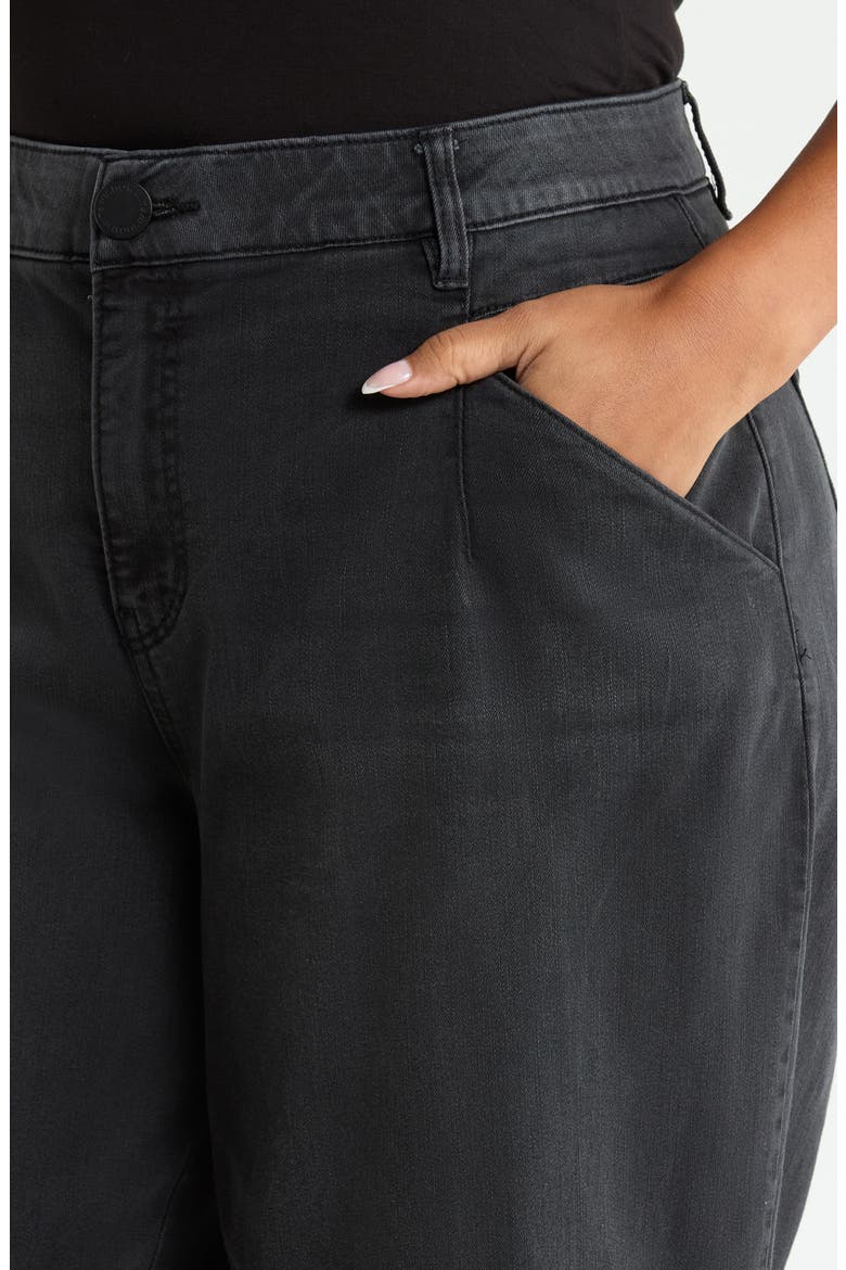 Wyatt Skyrise V-Pocket Ankle Wide Leg Jeans, Alternate, color, WASHED BLACK