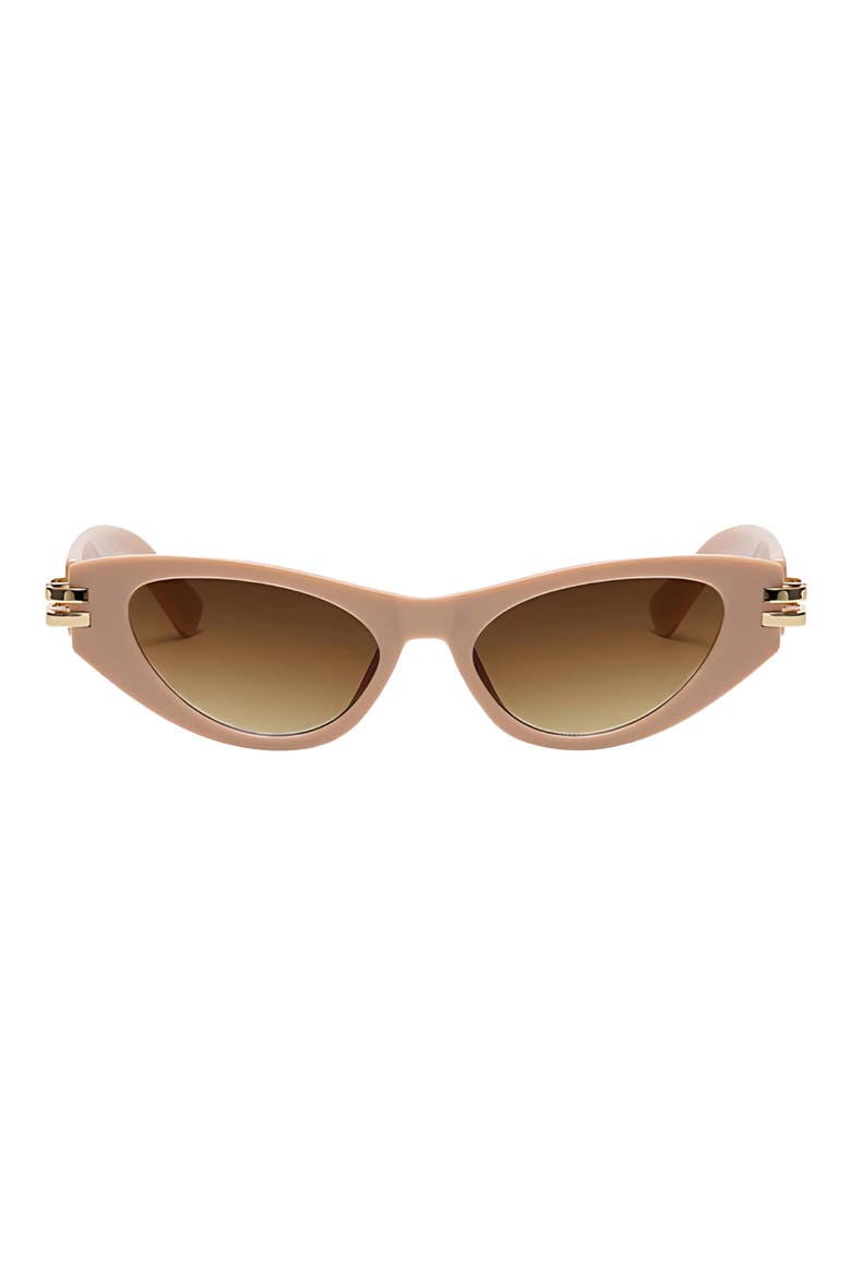 Story 69mm Oversize Polarized Cat Eye Sunglasses, Main, color, ROSE BEIGE/ BROWN