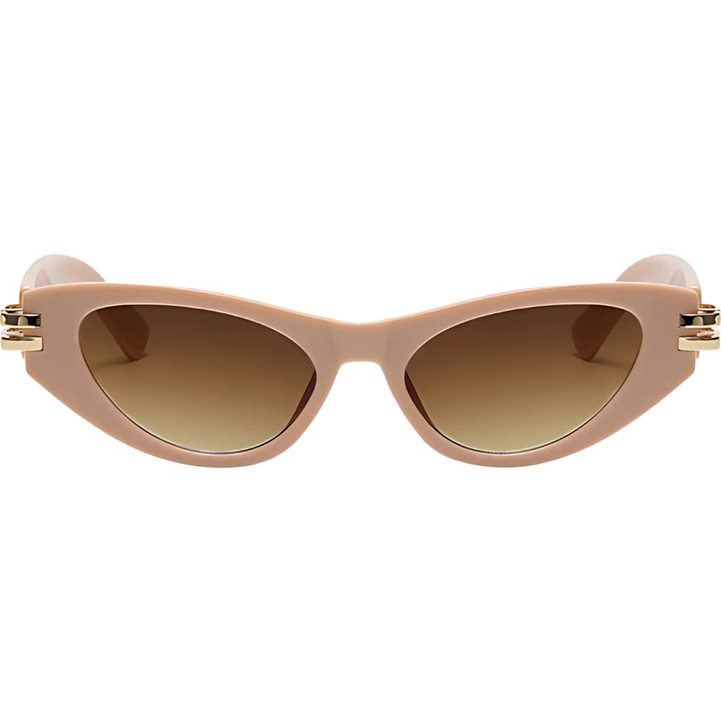Fifth & Ninth Story 69mm Oversize Polarized Cat Eye Sunglasses In Rose Beige/brown