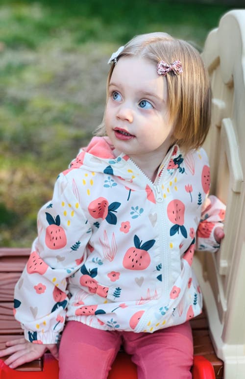 Rokka&rolla Toddler Lightweight Fleece Lined Jacket In Cream