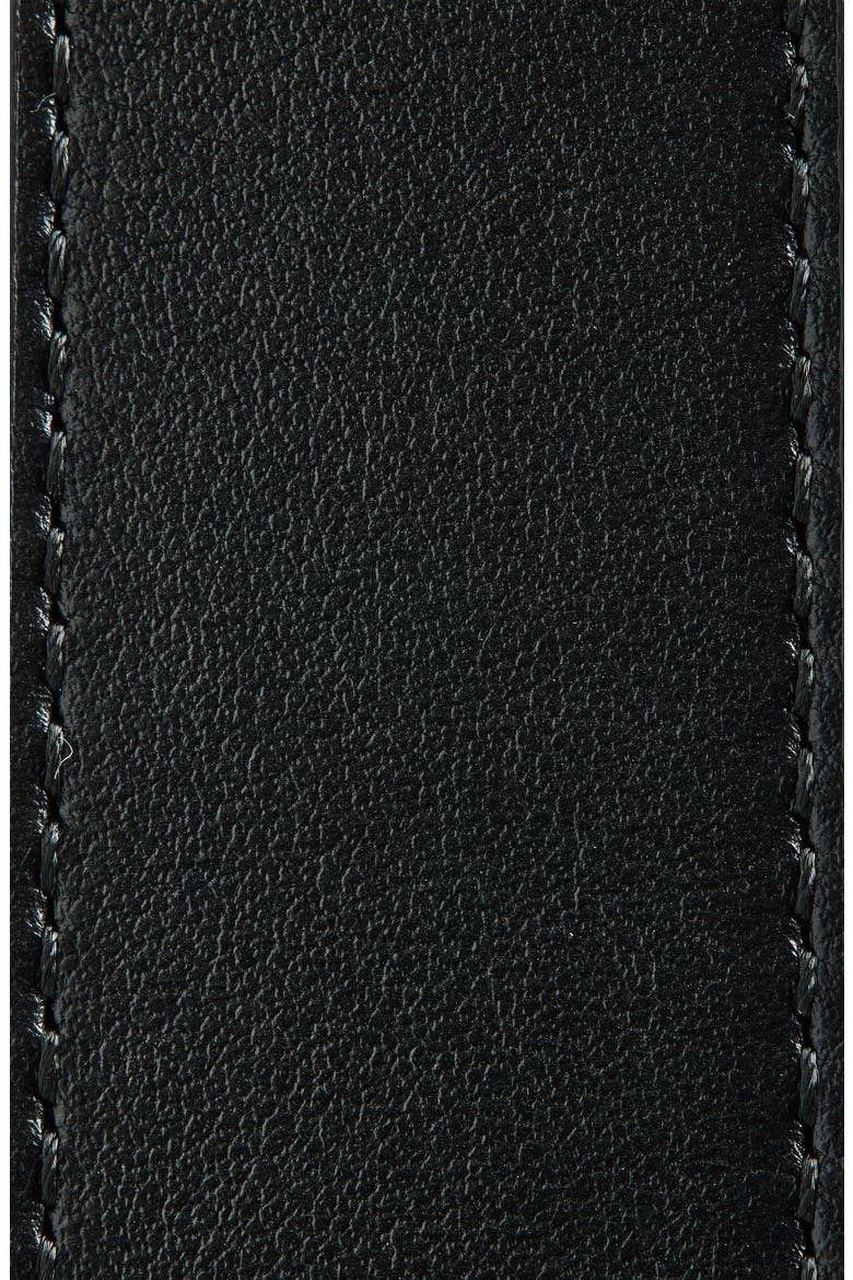 La Ceinture Calisson Leather Belt, Alternate, color, BLACK