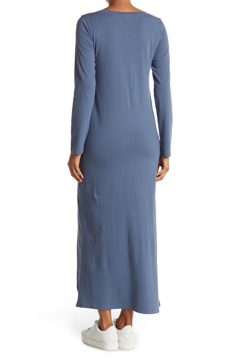 Long Sleeve Knit Maxi Dress, Alternate, color, BLUE VINTAGE