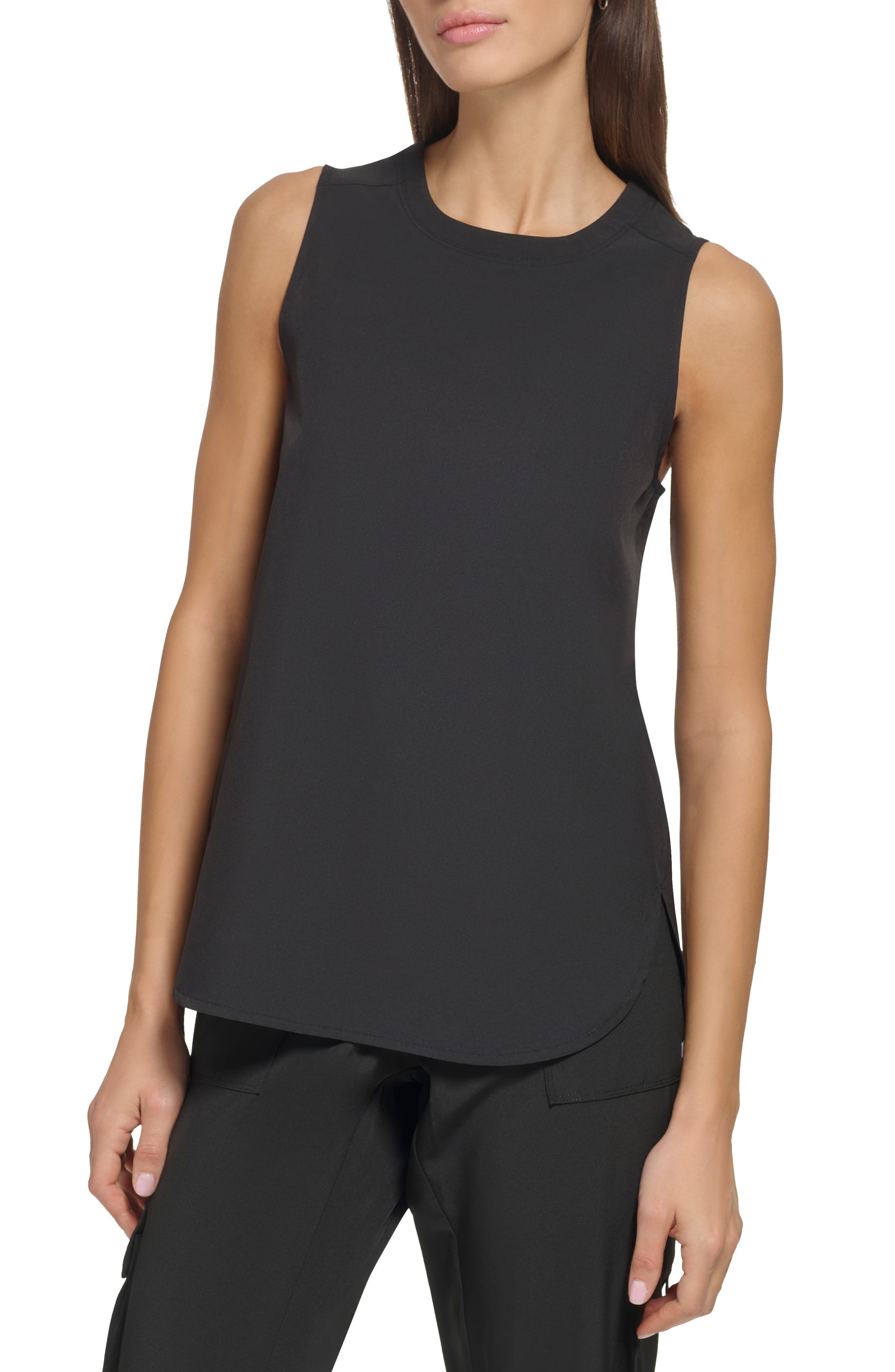 DKNY Curve Hem Performance Tank (Women) | Nordstromrack