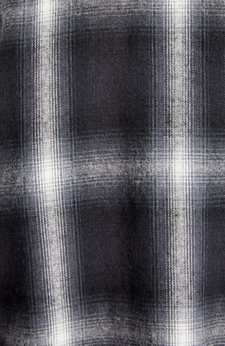 Saint Laurent Oversize Check Flannel Shirt, Alternate, color, 