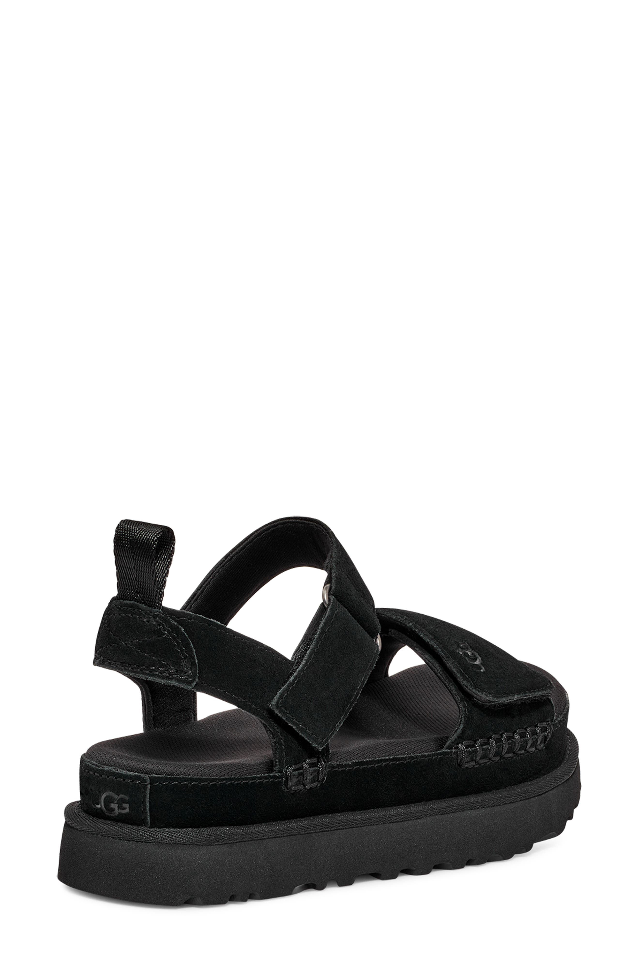 UGG<sup>®</sup> Goldenstar Platform Sandal, Alternate, color, Black