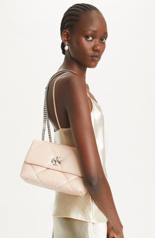 Tory Burch Small Kira Diamond Quilted Convertible Leather Shoulder Bag In Soft Pink