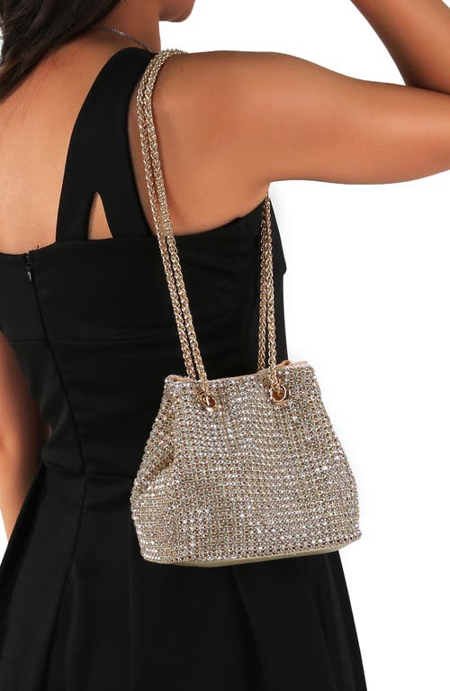 Berness Rhinestone Bucket Bag In Gold