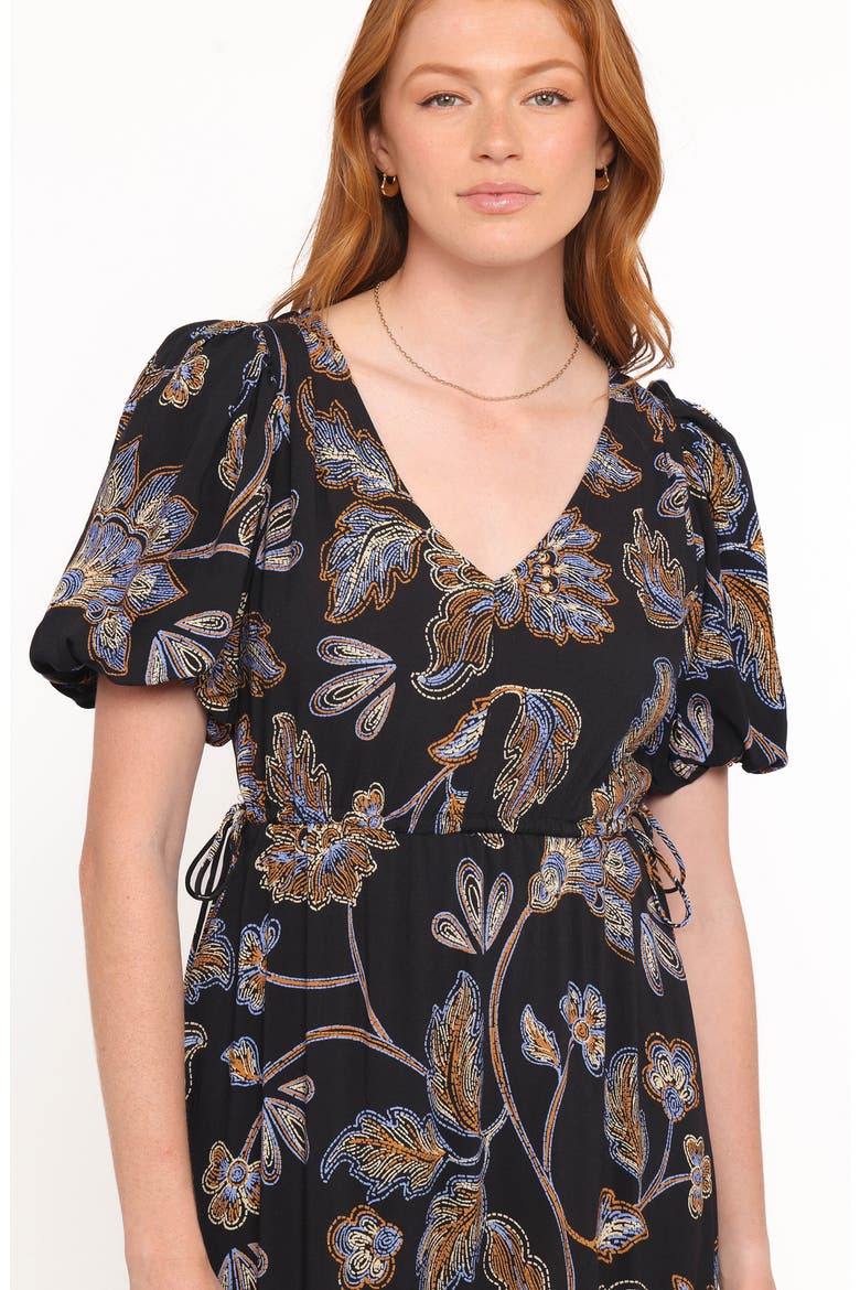 Loveen Print Maxi Dress, Alternate, color, BLACK FLORAL