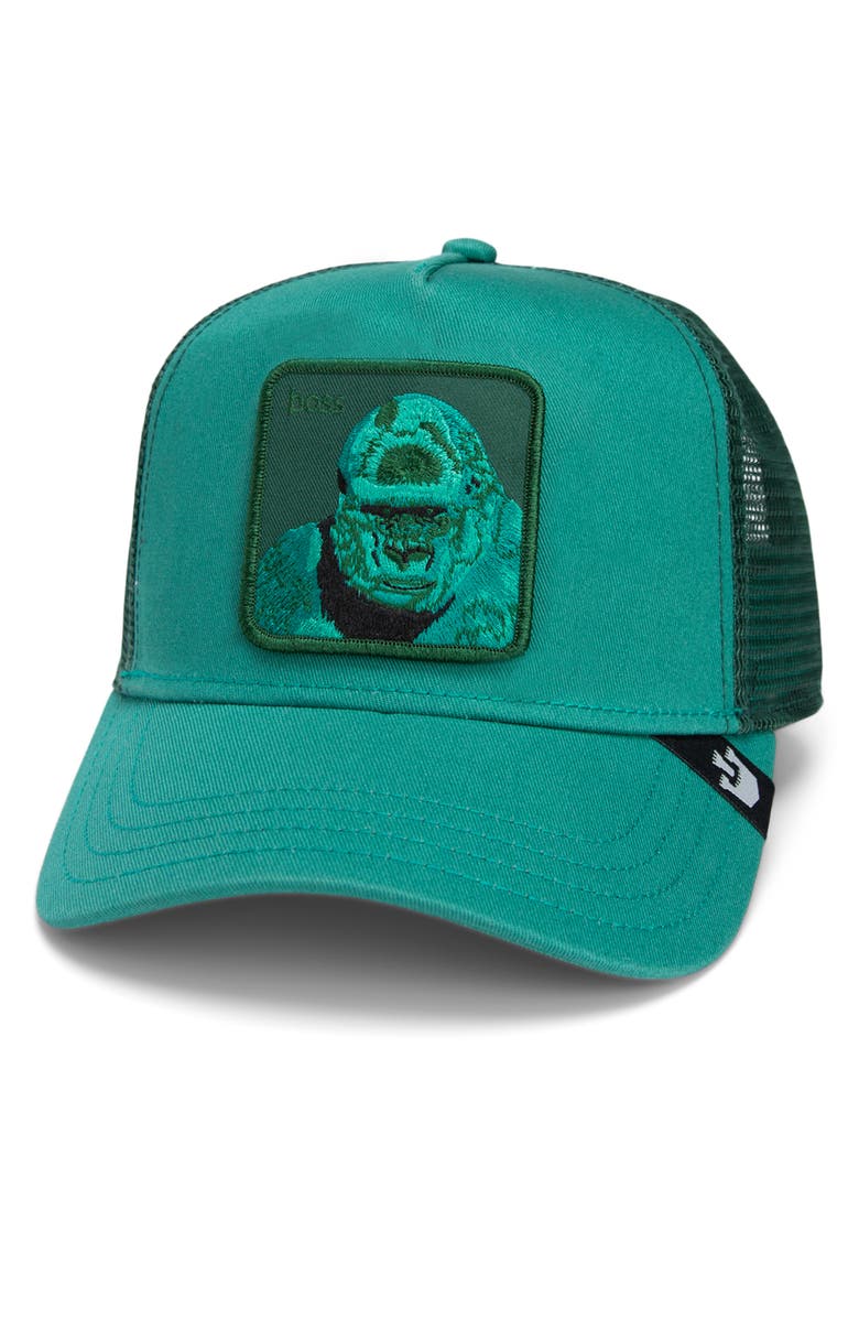 Goorin Bros. Boss Mirage Trucker Hat, Main, color, Emerald