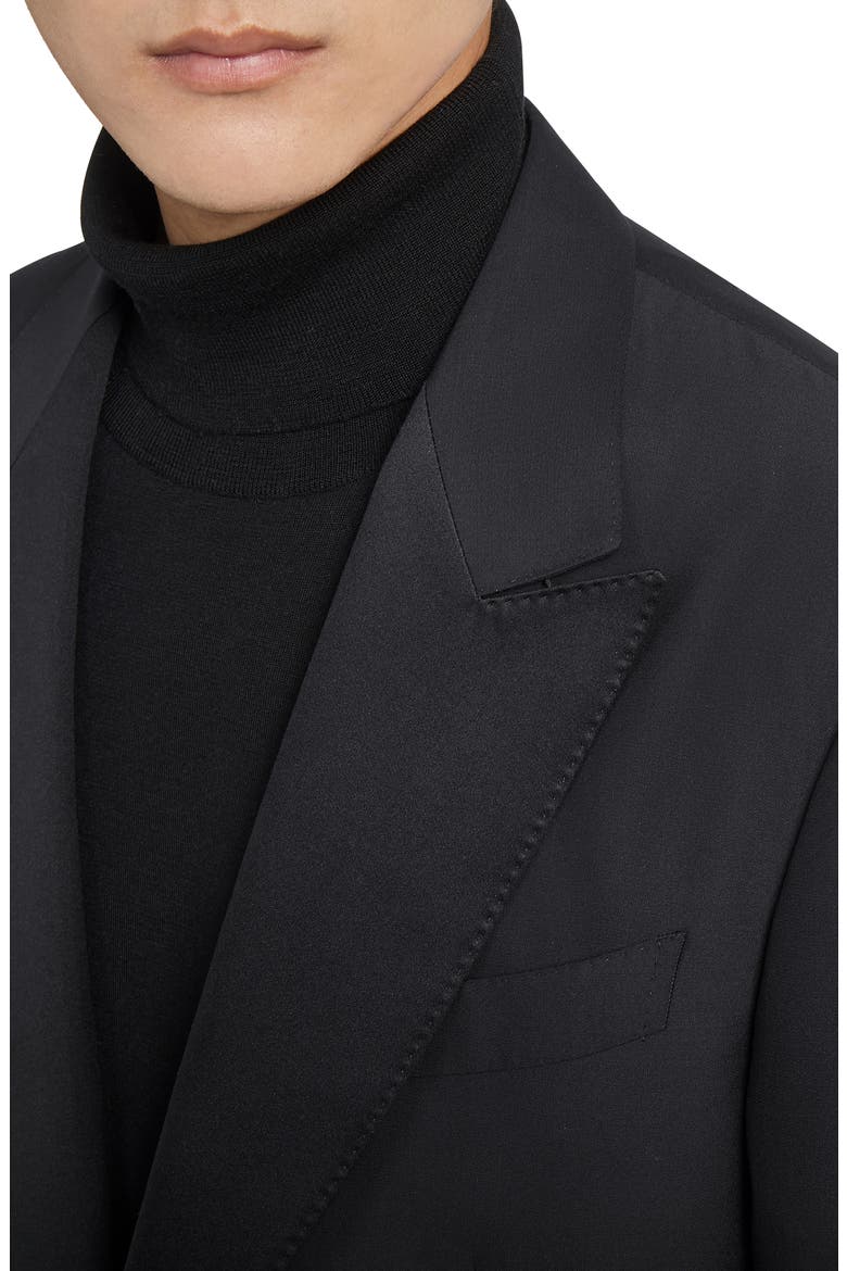 Trofeo 600 Wool & Silk Tuxedo, Alternate, color, BLACK
