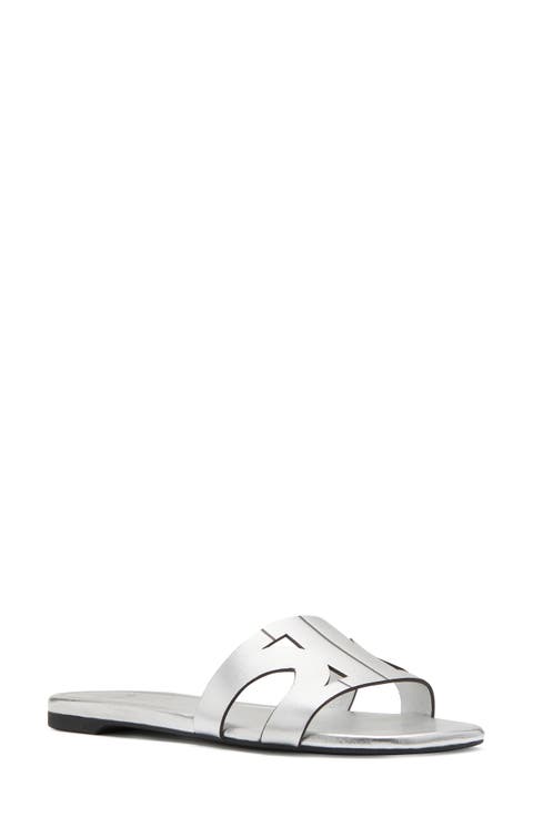 duo smooth leather slide sandal