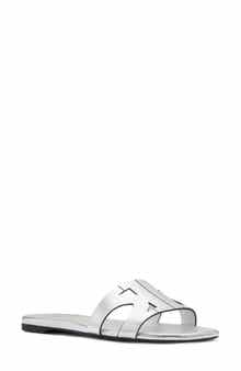 duo smooth leather slide sandal