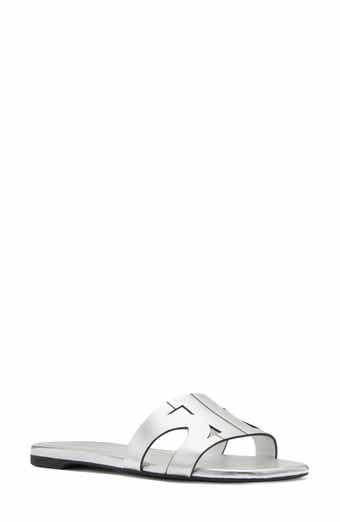 duo smooth leather slide sandal
