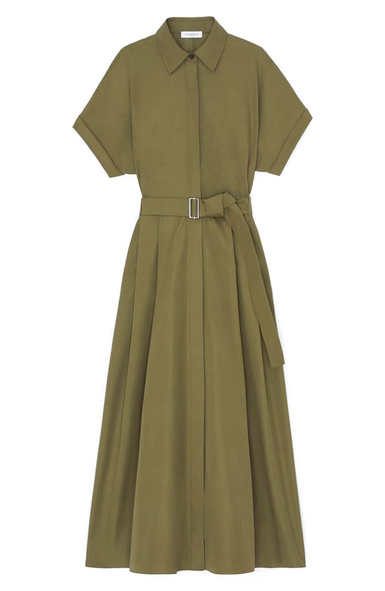 Lafayette 148 New York Upland Belted Cotton Poplin Shirtdress, Alternate, color, 