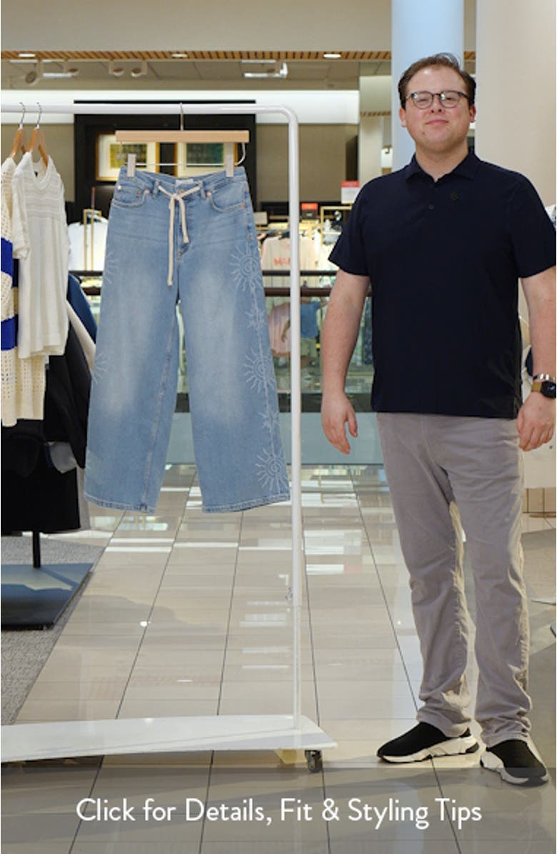 Angeleno Drawstring Crop Wide Leg Jeans, sales video thumbnail