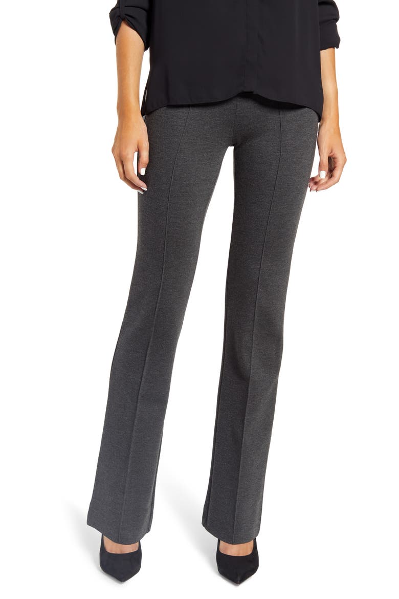 'Lyssentials Elysse Ponte Pants, Main, color, CHARCOAL