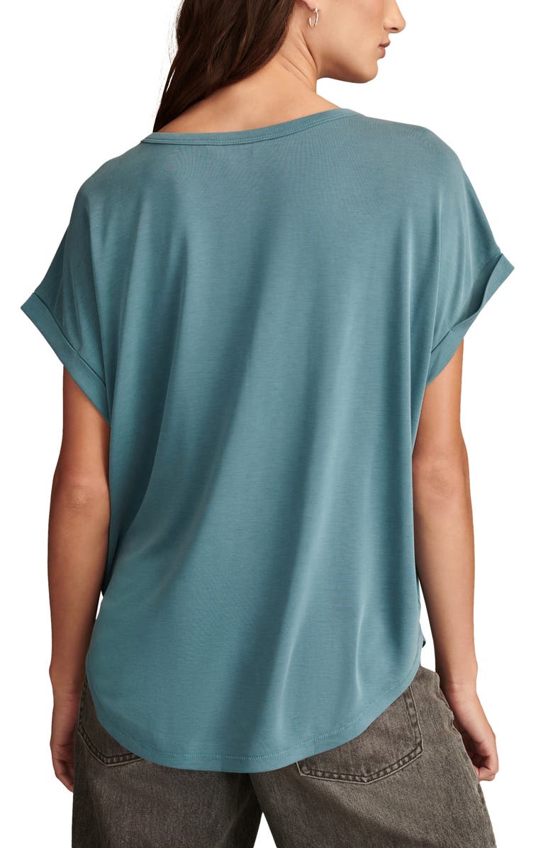 Lucky Brand Sandwash Dolman T-Shirt, Alternate, color, Blue Coral